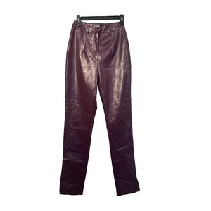 MISSGUIDED Size 4 Purple Faux Leather Pants